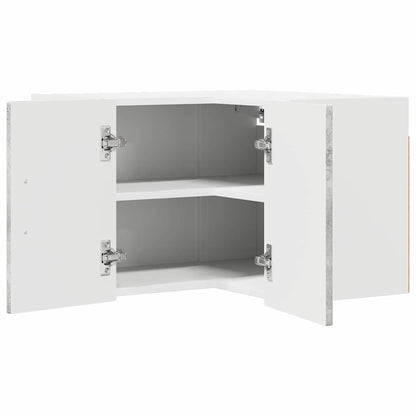 vidaXL Wall Corner Cabinet LUCCA Concrete Grey 57 x 57 x 40 cm 5