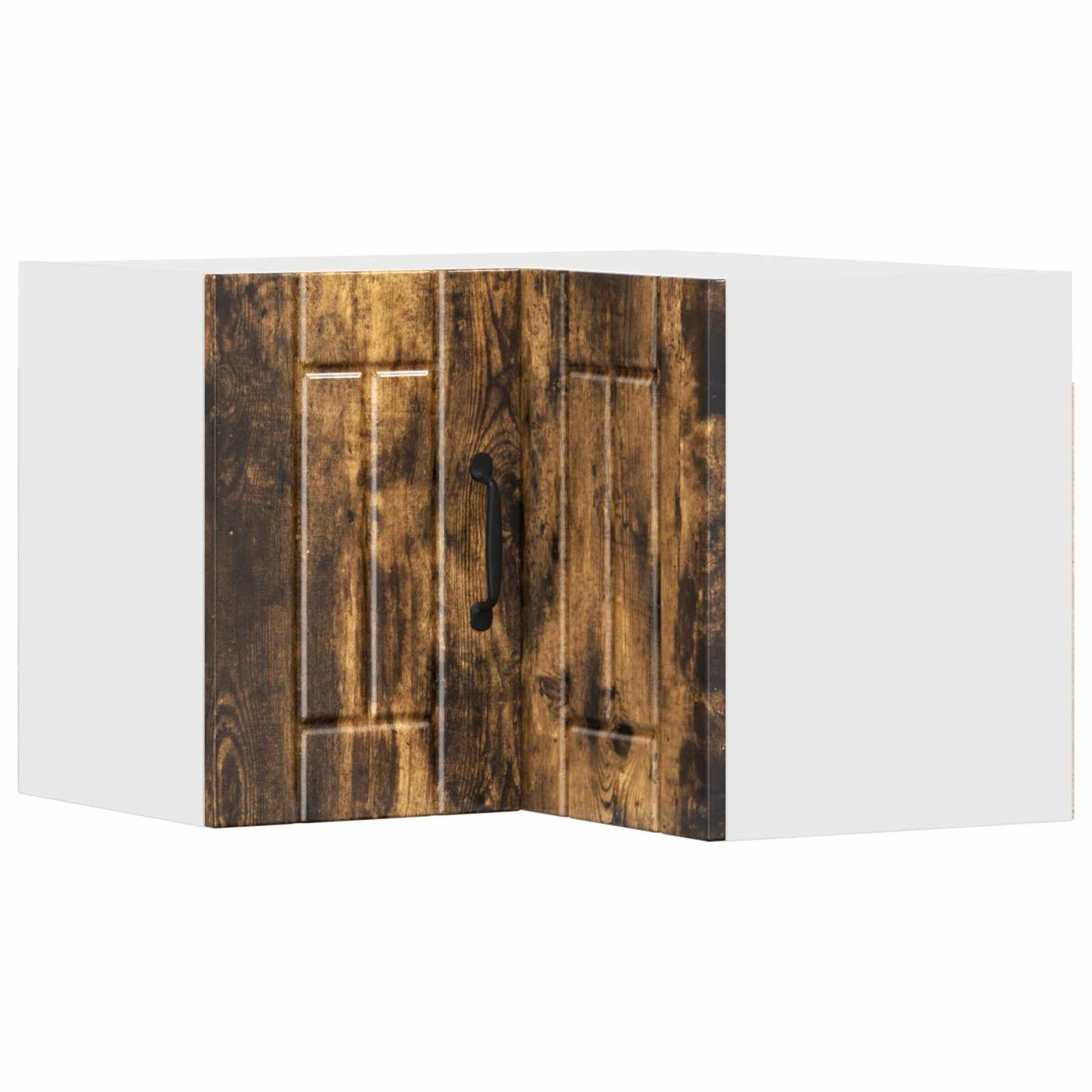 vidaXL Wall Corner Cabinet LUCCA Smoked Oak 57 x 57 x 40 cm 2