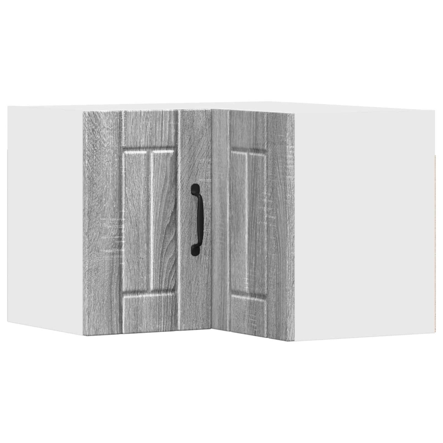 vidaXL Wall Corner Cabinet LUCCA Grey Sonoma 57 x 57 x 40 cm 2