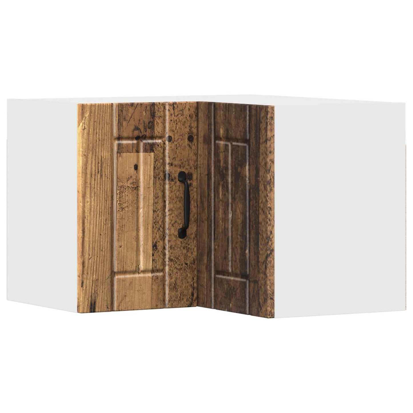 vidaXL Wall Corner Cabinet LUCCA Old Wood 57 x 57 x 40 cm 2
