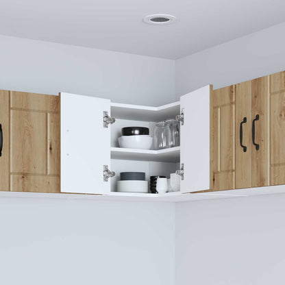 vidaXL Wall Corner Cabinet LUCCA Artisan Oak 57 x 57 x 40 cm 4