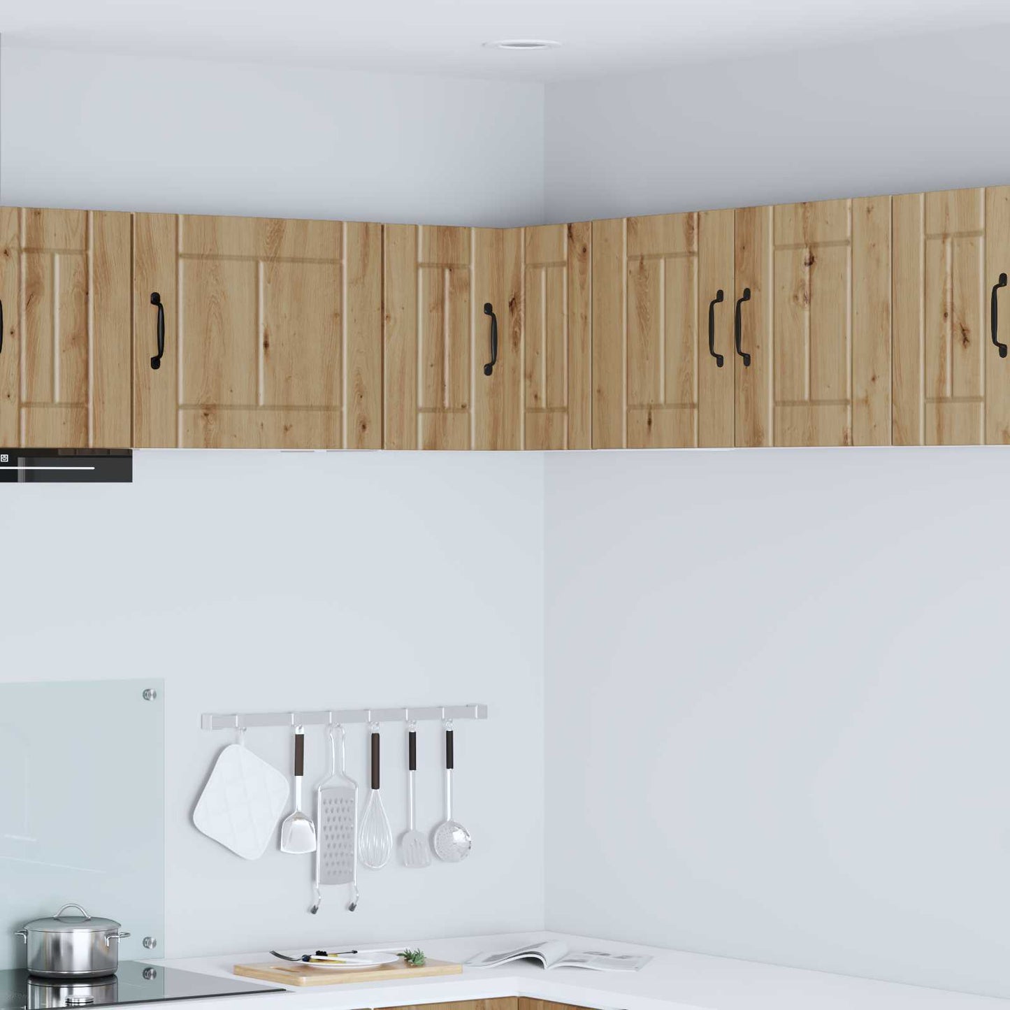 vidaXL Wall Corner Cabinet LUCCA Artisan Oak 57 x 57 x 40 cm 1