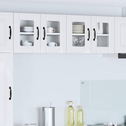 vidaXL Wall Glass Cabinet LUCCA High Gloss White 60 x 31 x 40 cm 1