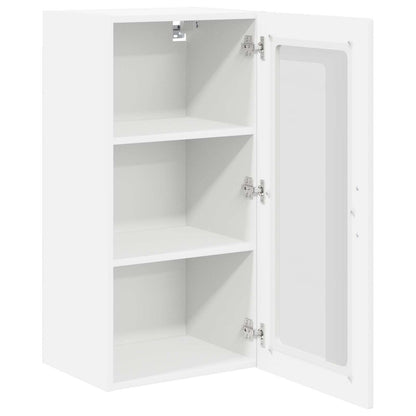vidaXL Wall Glass Cabinet LUCCA White 40 x 31 x 80 cm Engineered Wood 5