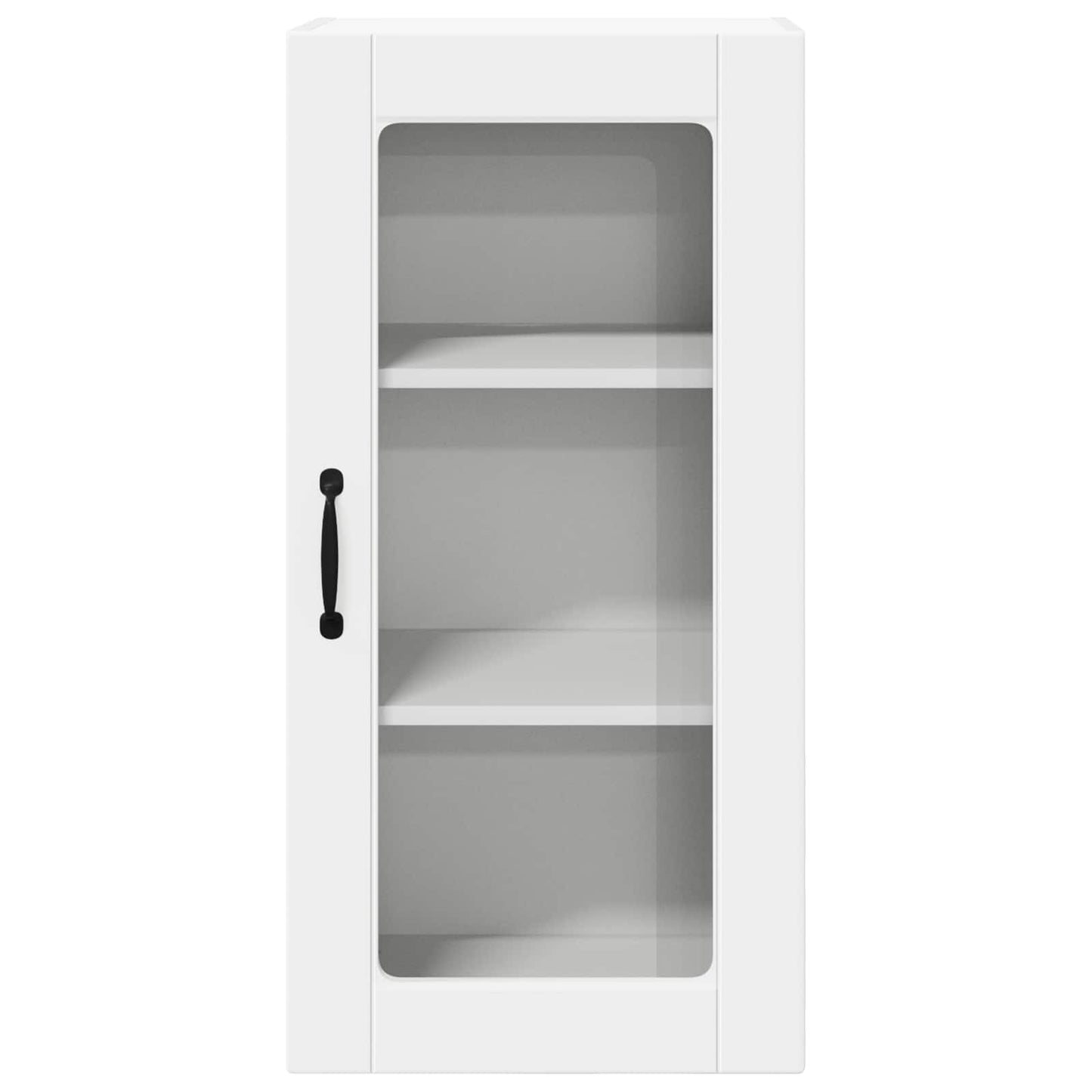 vidaXL Wall Glass Cabinet LUCCA White 40 x 31 x 80 cm Engineered Wood 6