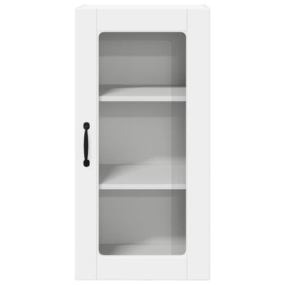 vidaXL Wall Glass Cabinet LUCCA White 40 x 31 x 80 cm Engineered Wood 6