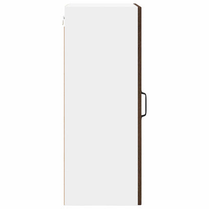 vidaXL Wall Glass Cabinet LUCCA Brown Oak 40 x 31 x 80 cm 6