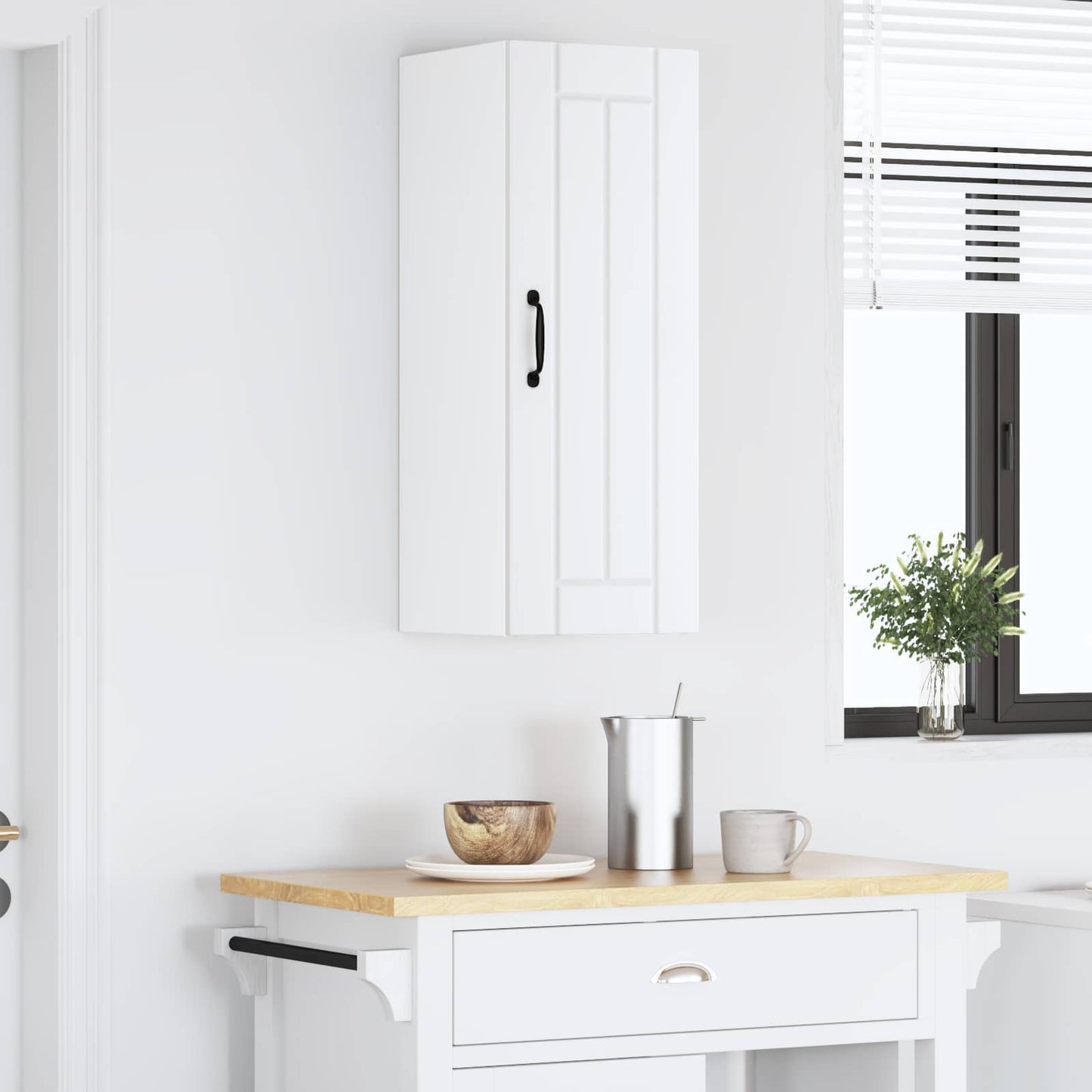 vidaXL Wall Cabinet LUCCA White 30 x 31 x 80 cm Engineered Wood 4