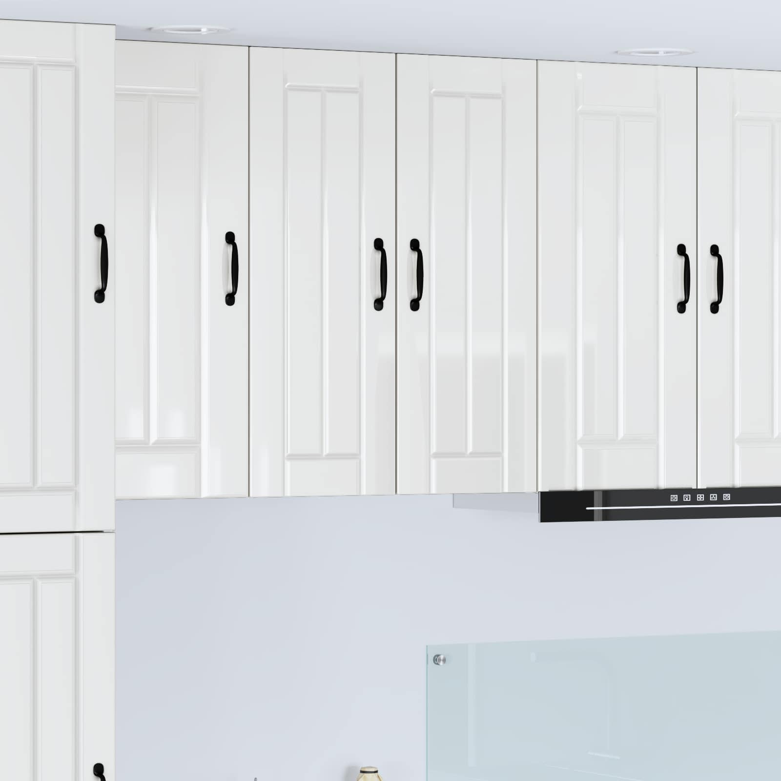 vidaXL Wall Cabinet LUCCA High Gloss White 30 x 31 x 80 cm 1