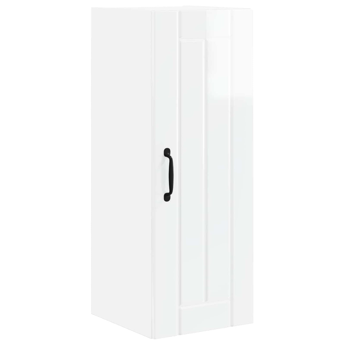 vidaXL Wall Cabinet LUCCA High Gloss White 30 x 31 x 80 cm 2