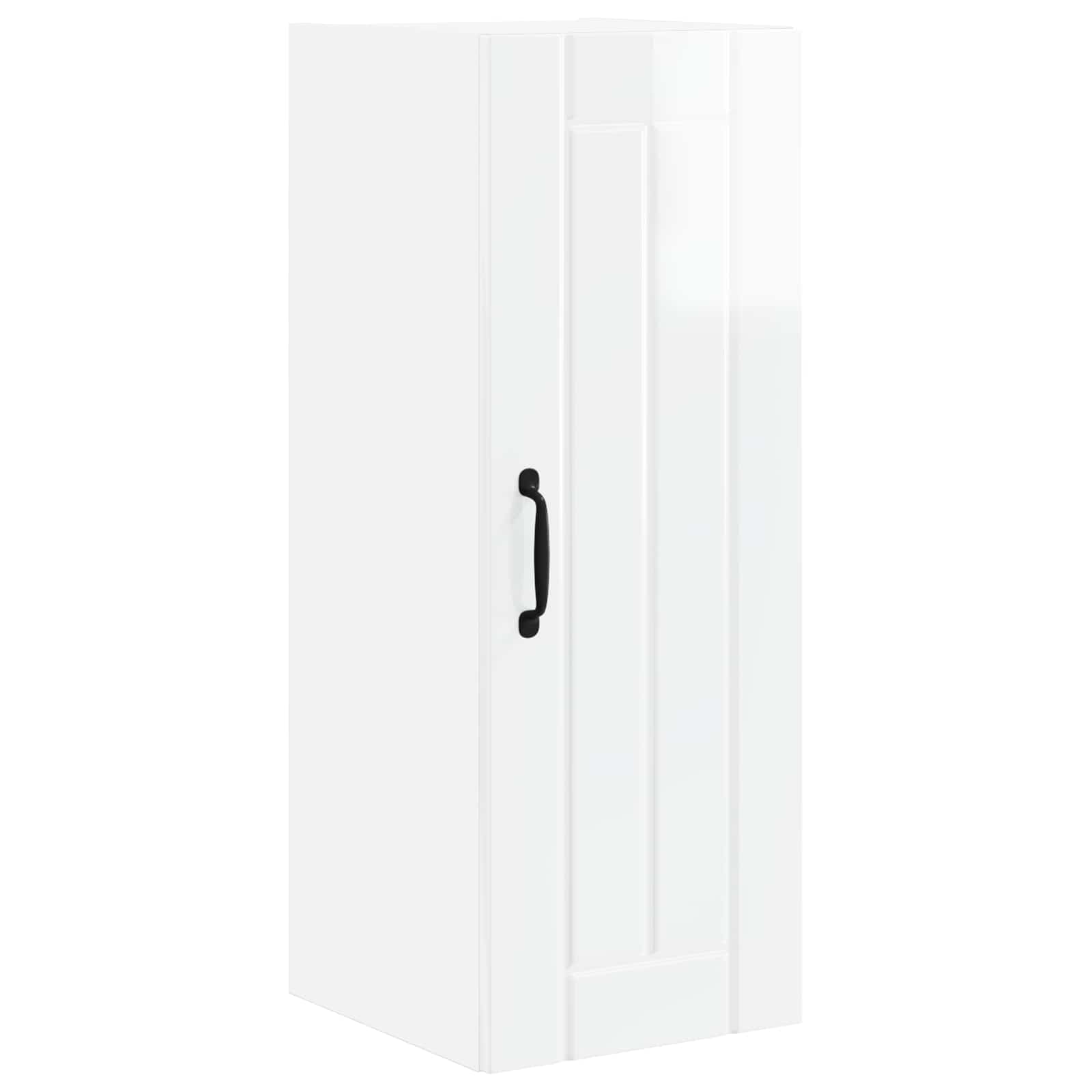 vidaXL Wall Cabinet LUCCA High Gloss White 30 x 31 x 80 cm 2