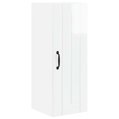 vidaXL Wall Cabinet LUCCA High Gloss White 30 x 31 x 80 cm 2