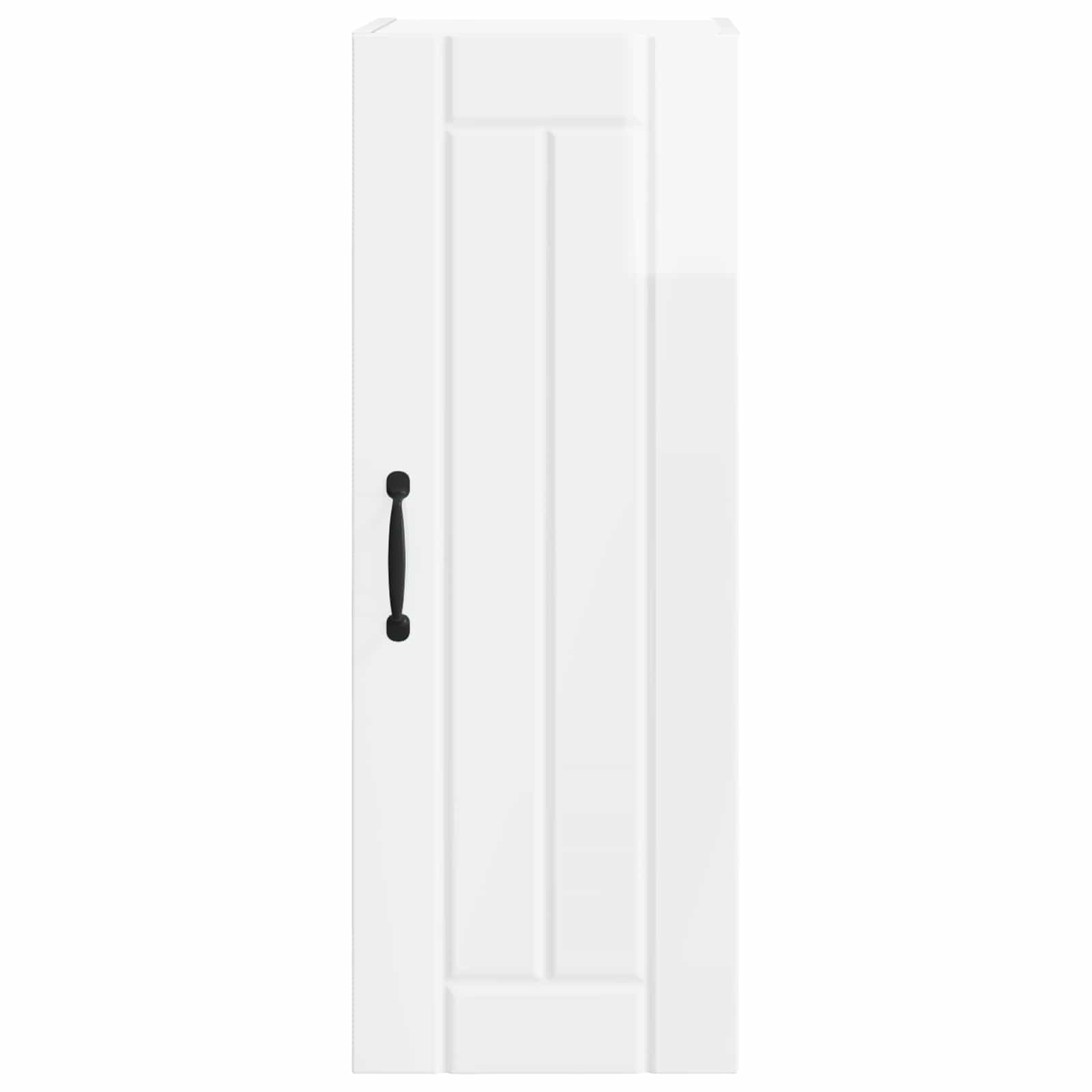 vidaXL Wall Cabinet LUCCA High Gloss White 30 x 31 x 80 cm 6