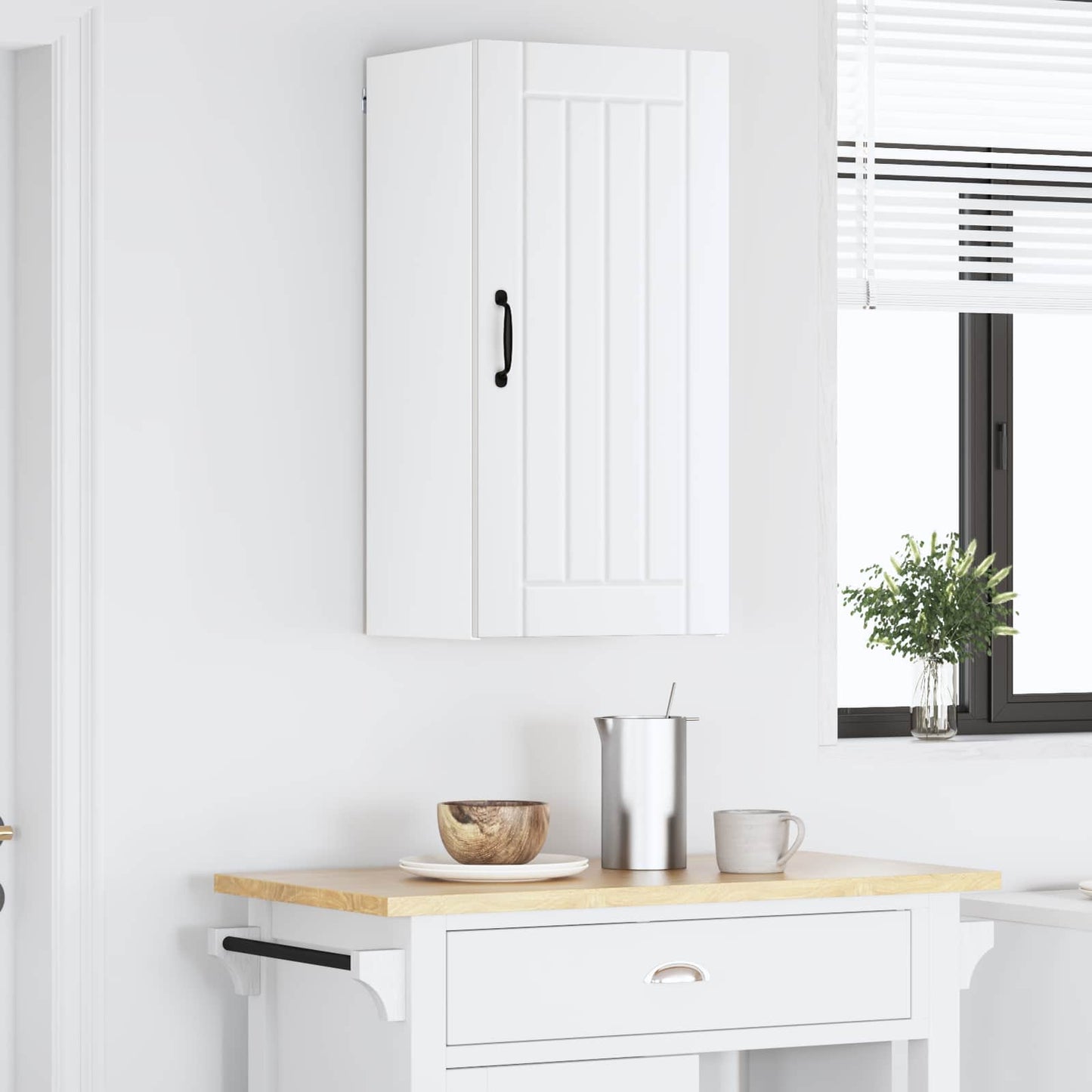 vidaXL Wall Cabinet LUCCA White 40 x 31 x 80 cm Engineered Wood 4
