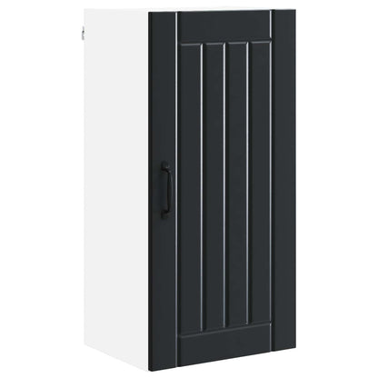 vidaXL Wall Cabinet LUCCA Black 40 x 31 x 80 cm Engineered Wood 2