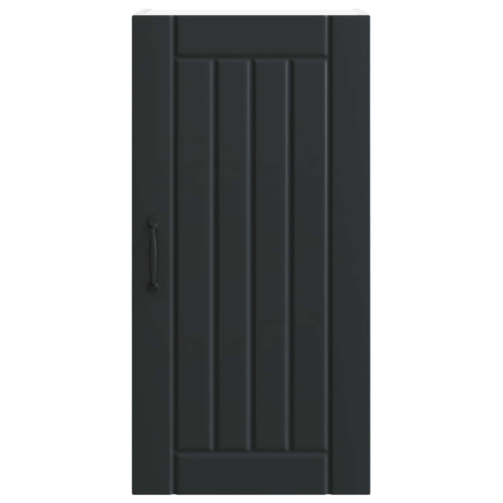 vidaXL Wall Cabinet LUCCA Black 40 x 31 x 80 cm Engineered Wood 6