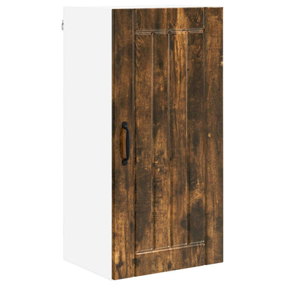 vidaXL Wall Cabinet LUCCA Smoked Oak 40 x 31 x 80 cm Engineered Wood 2