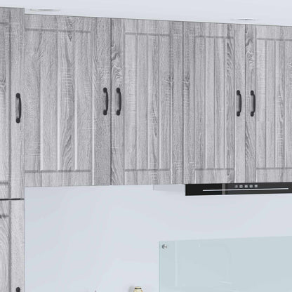vidaXL Wall Cabinet LUCCA Grey Sonoma 40 x 31 x 80 cm Engineered Wood 1