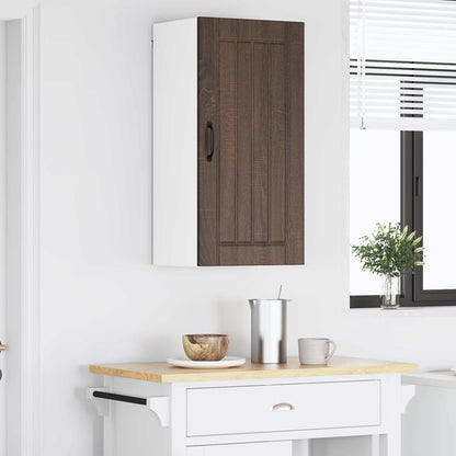 vidaXL Wall Cabinet LUCCA Brown Oak 40 x 31 x 80 cm Engineered Wood 4