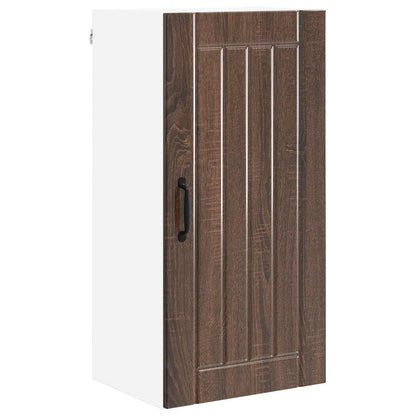 vidaXL Wall Cabinet LUCCA Brown Oak 40 x 31 x 80 cm Engineered Wood 2