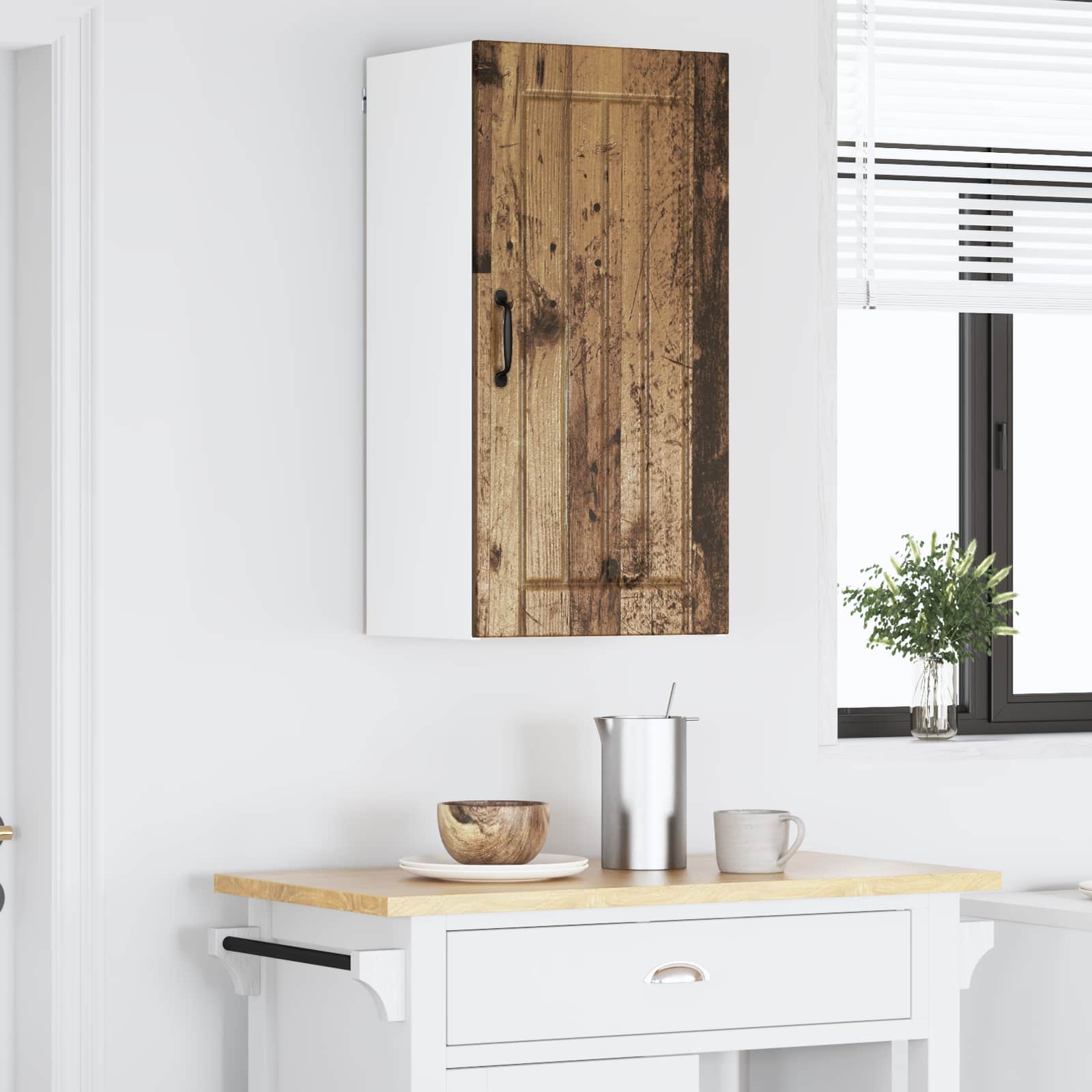 vidaXL Wall Cabinet LUCCA Old Wood 40 x 31 x 80 cm Engineered Wood 4