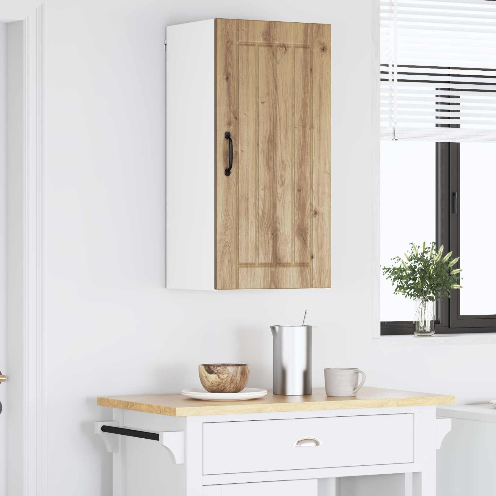 vidaXL Wall Cabinet LUCCA Artisan Oak 40 x 31 x 80 cm Engineered Wood 4
