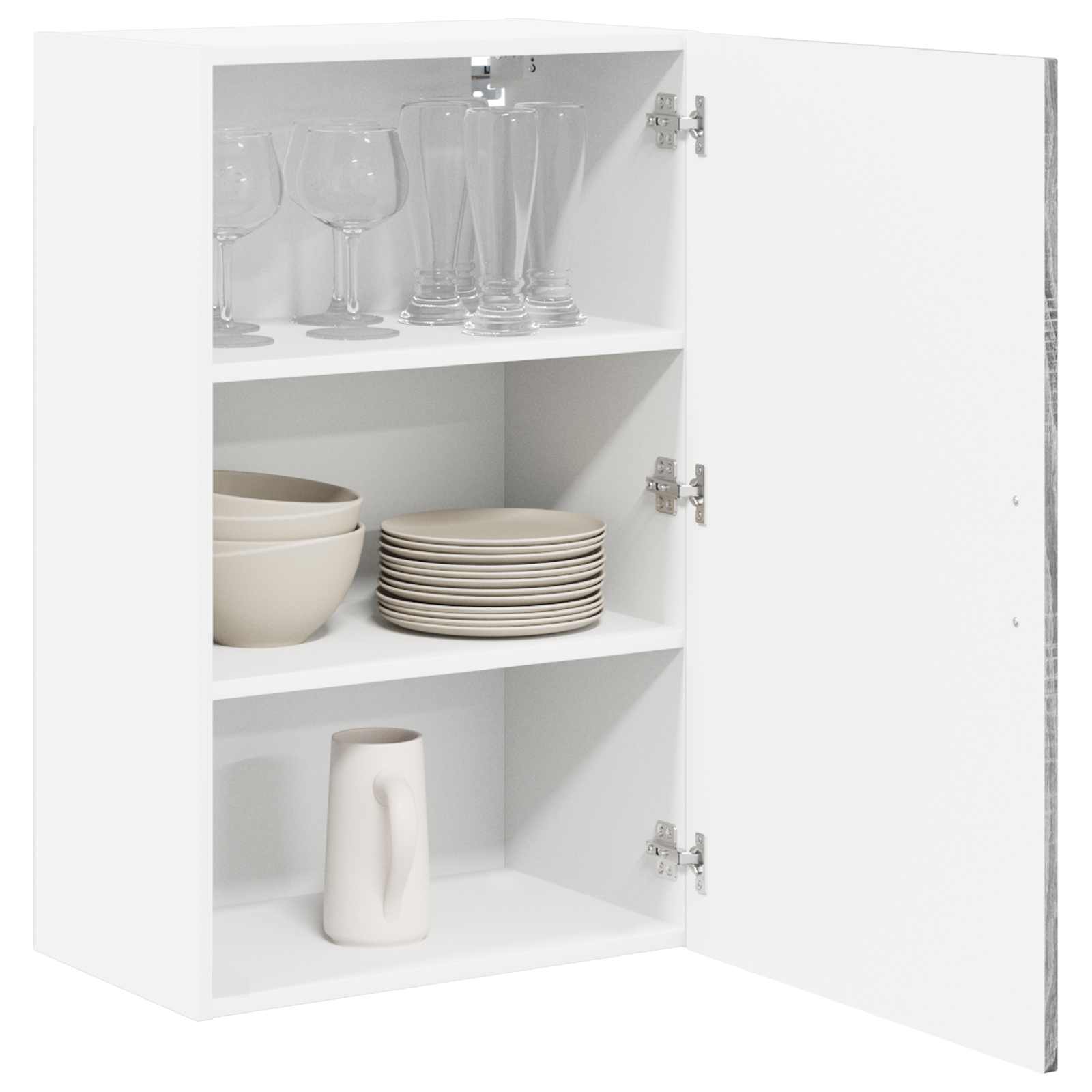 vidaXL Wall Cabinet LUCCA Grey Sonoma 50 x 31 x 80 cm Engineered Wood 3