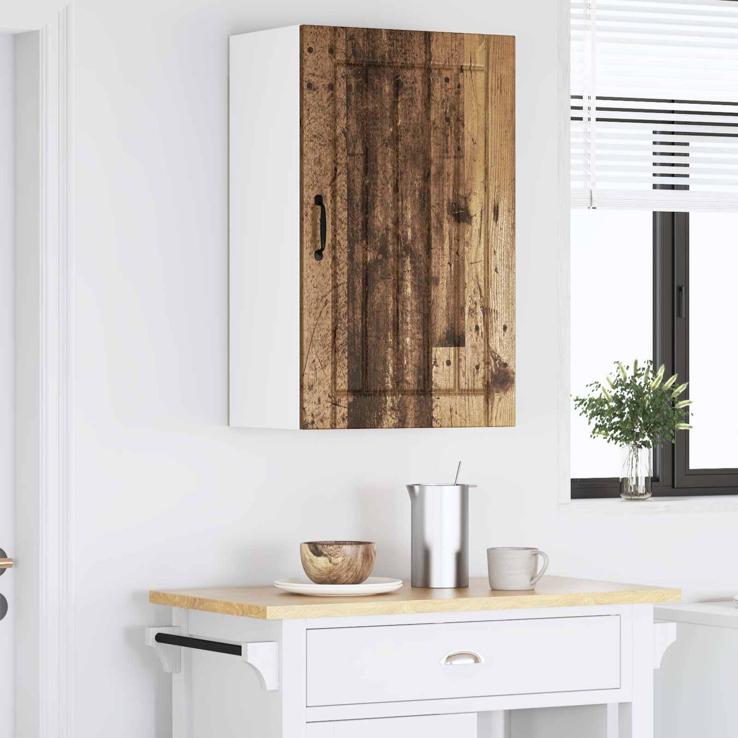 vidaXL Wall Cabinet LUCCA Old Wood 50 x 31 x 80 cm Engineered Wood 4