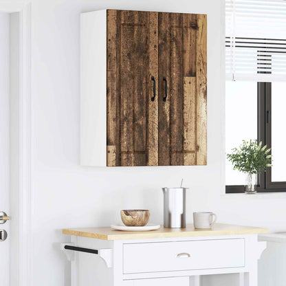 vidaXL Wall Glass Cabinet LUCCA Old Wood 60 x 31 x 80 cm 4