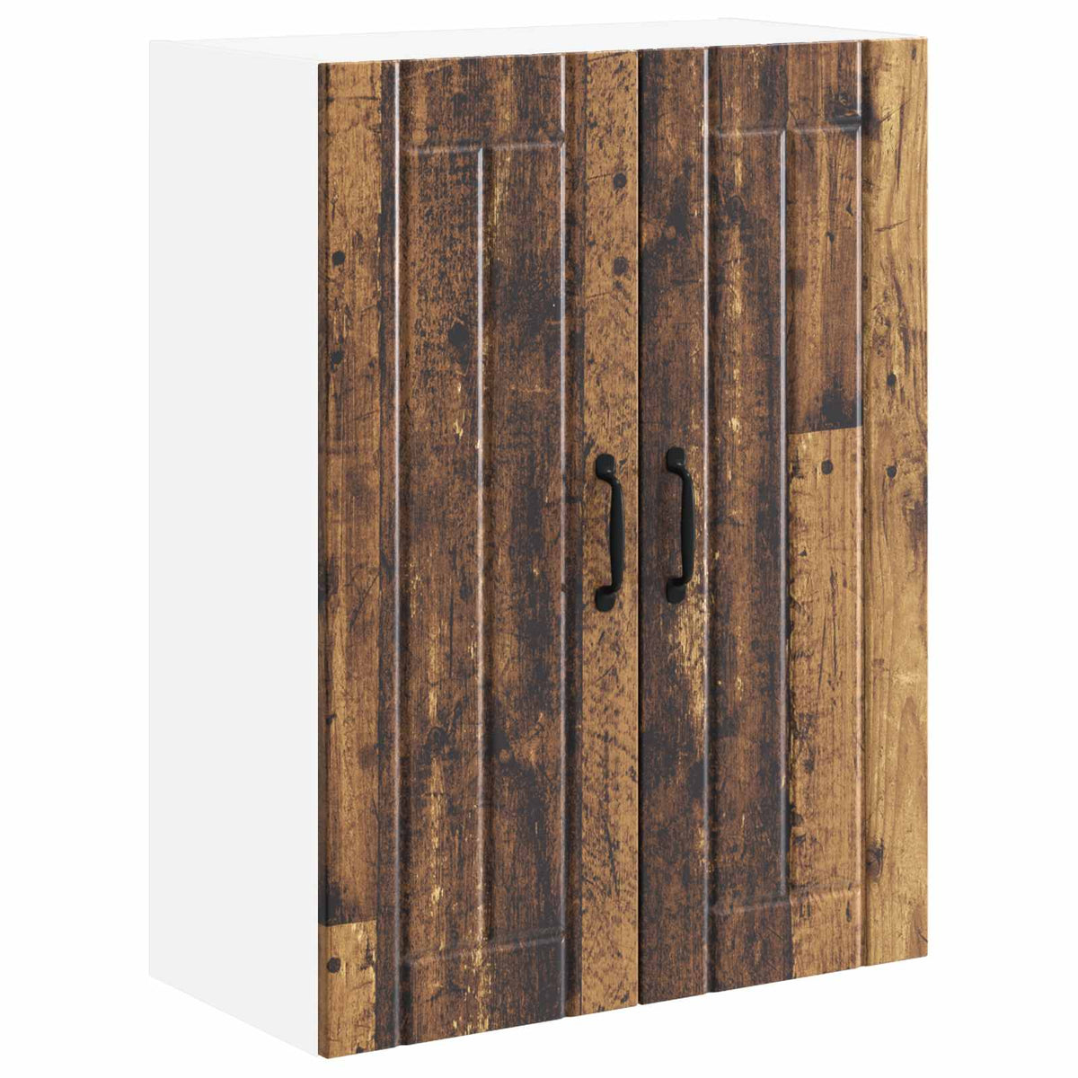 vidaXL Wall Glass Cabinet LUCCA Old Wood 60 x 31 x 80 cm 2