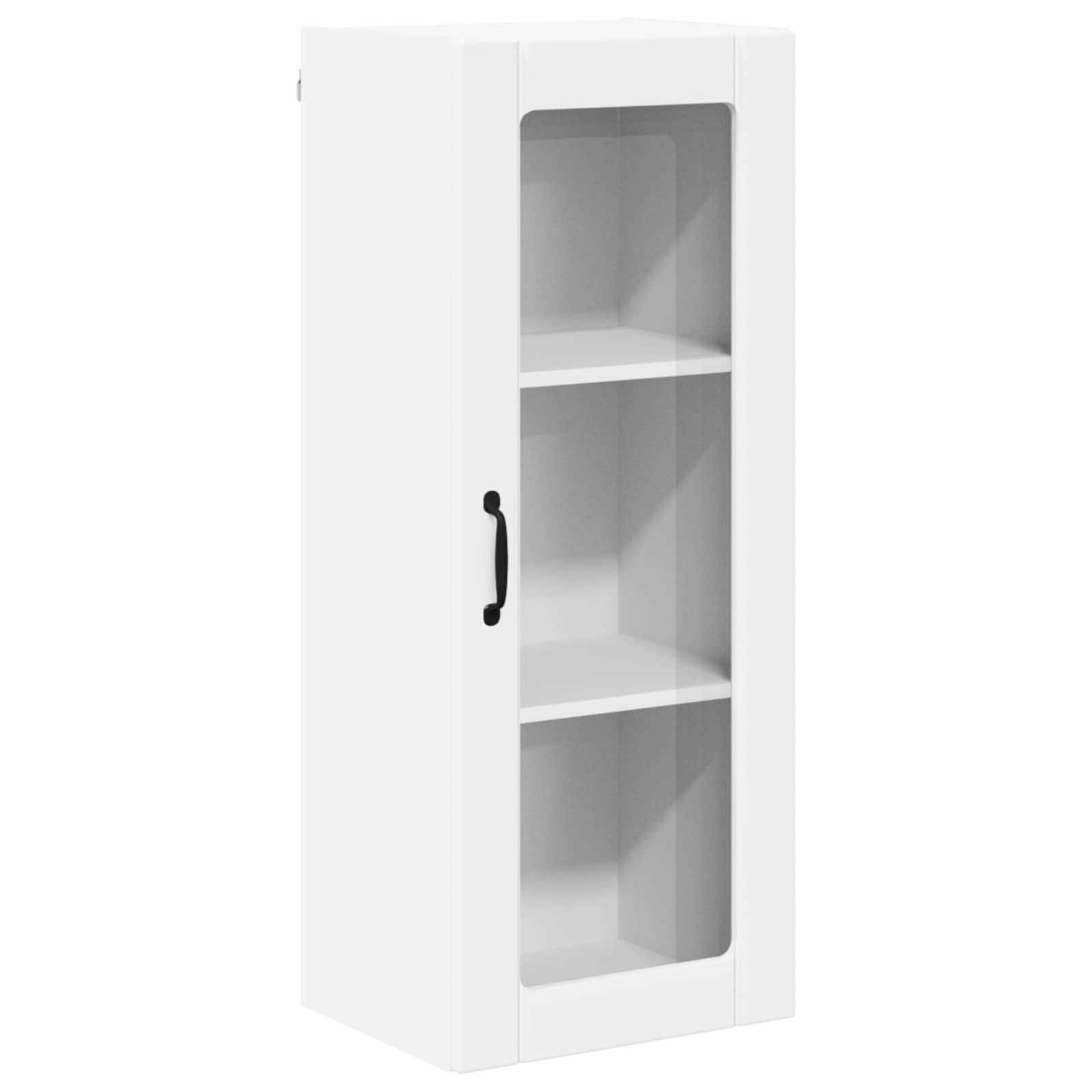vidaXL Wall Glass Cabinet LUCCA White 40 x 31 x 100 cm Engineered Wood 2