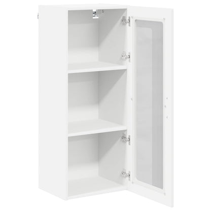 vidaXL Wall Glass Cabinet LUCCA White 40 x 31 x 100 cm Engineered Wood 5