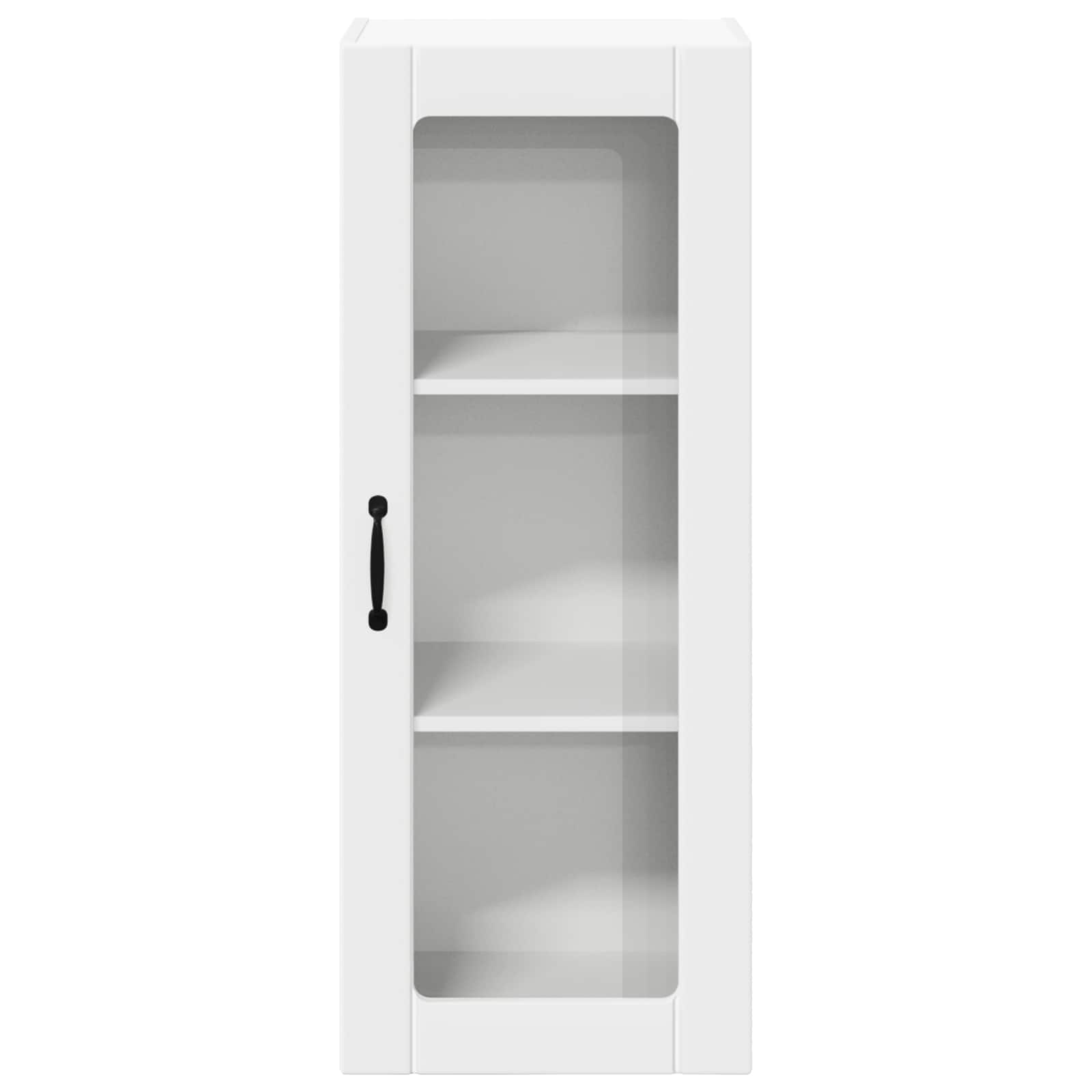 vidaXL Wall Glass Cabinet LUCCA White 40 x 31 x 100 cm Engineered Wood 6