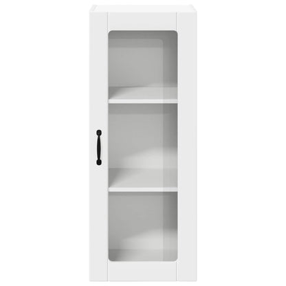 vidaXL Wall Glass Cabinet LUCCA White 40 x 31 x 100 cm Engineered Wood 6