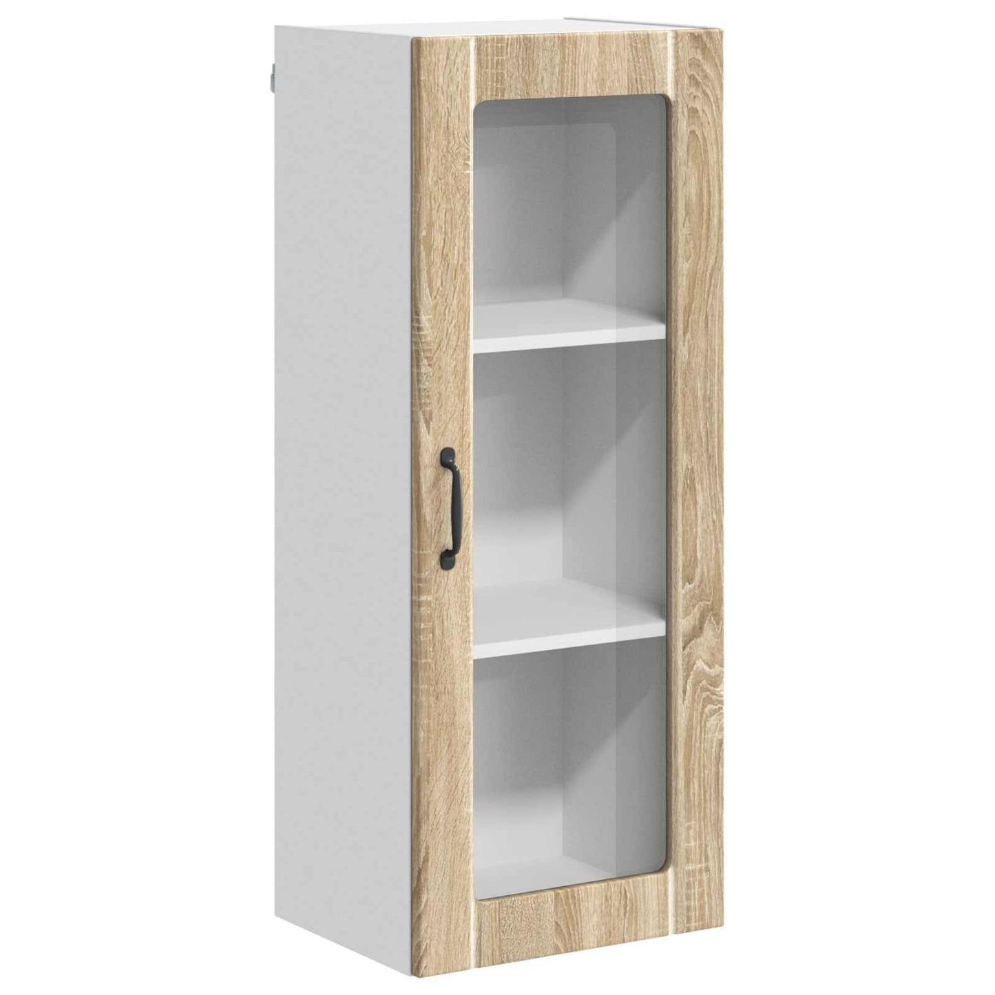 vidaXL Wall Glass Cabinet LUCCA Sonoma Oak 40 x 31 x 100 cm 2
