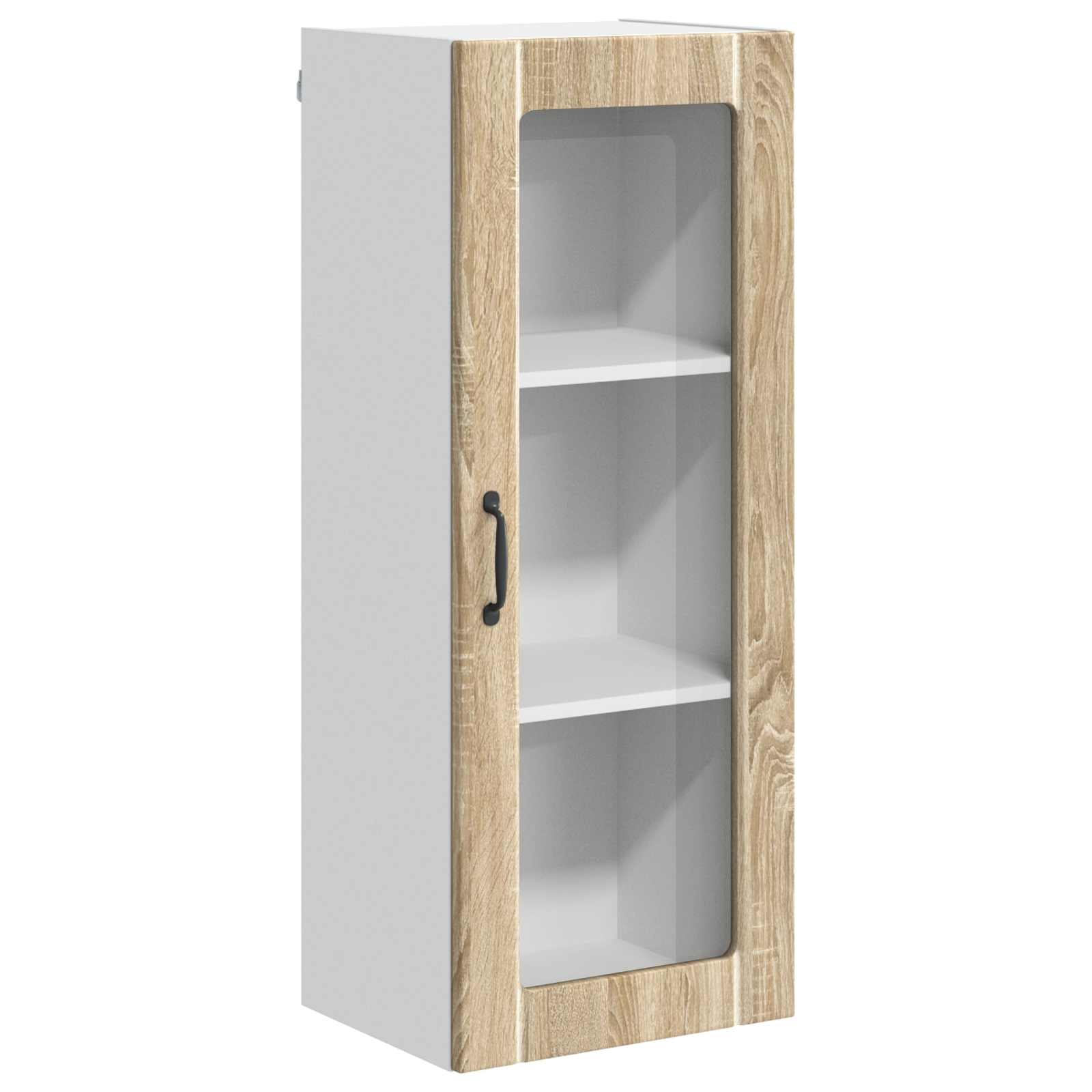 vidaXL Wall Glass Cabinet LUCCA Sonoma Oak 40 x 31 x 100 cm 2
