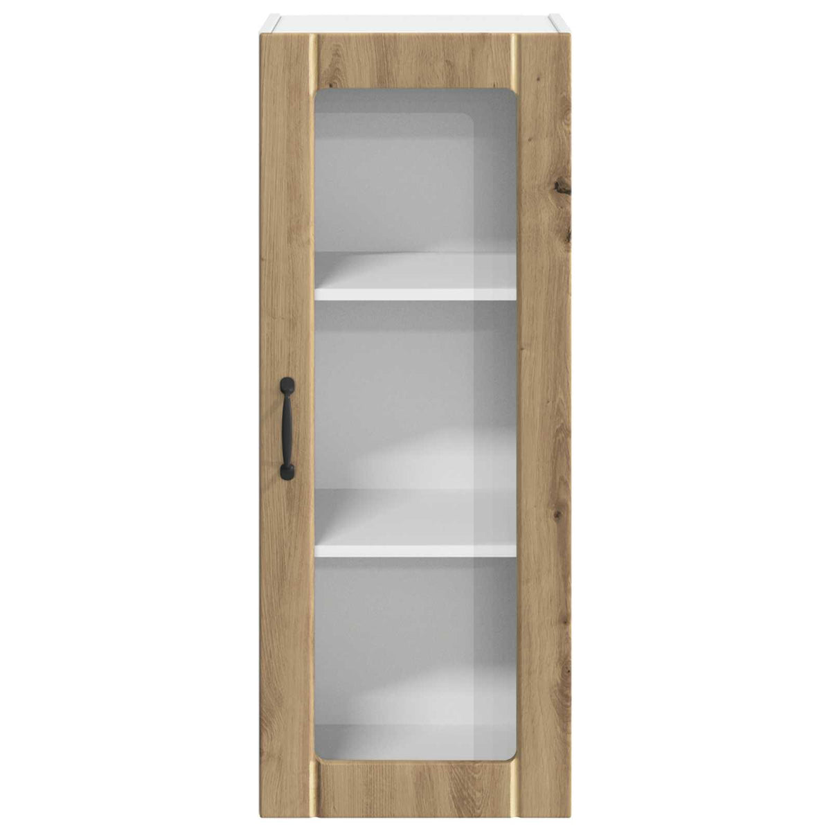 vidaXL Wall Glass Cabinet LUCCA Artisan Oak 40 x 31 x 100 cm 6