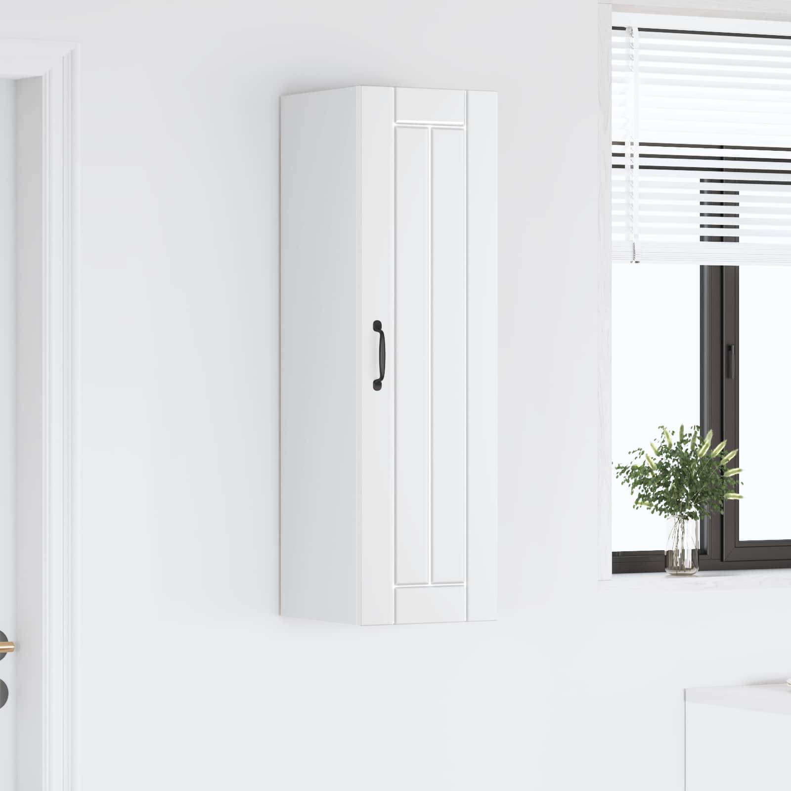 vidaXL Wall Cabinet LUCCA White 30 x 31 x 100 cm Engineered Wood 4