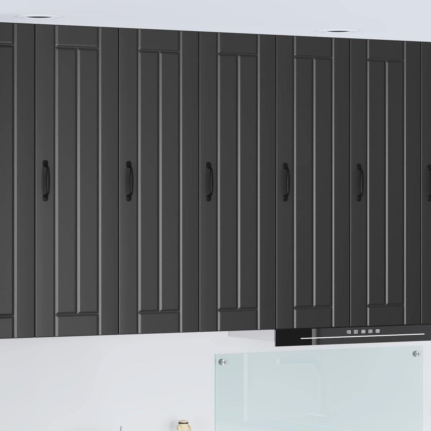 vidaXL Wall Cabinet LUCCA Black 30 x 31 x 100 cm Engineered Wood 1