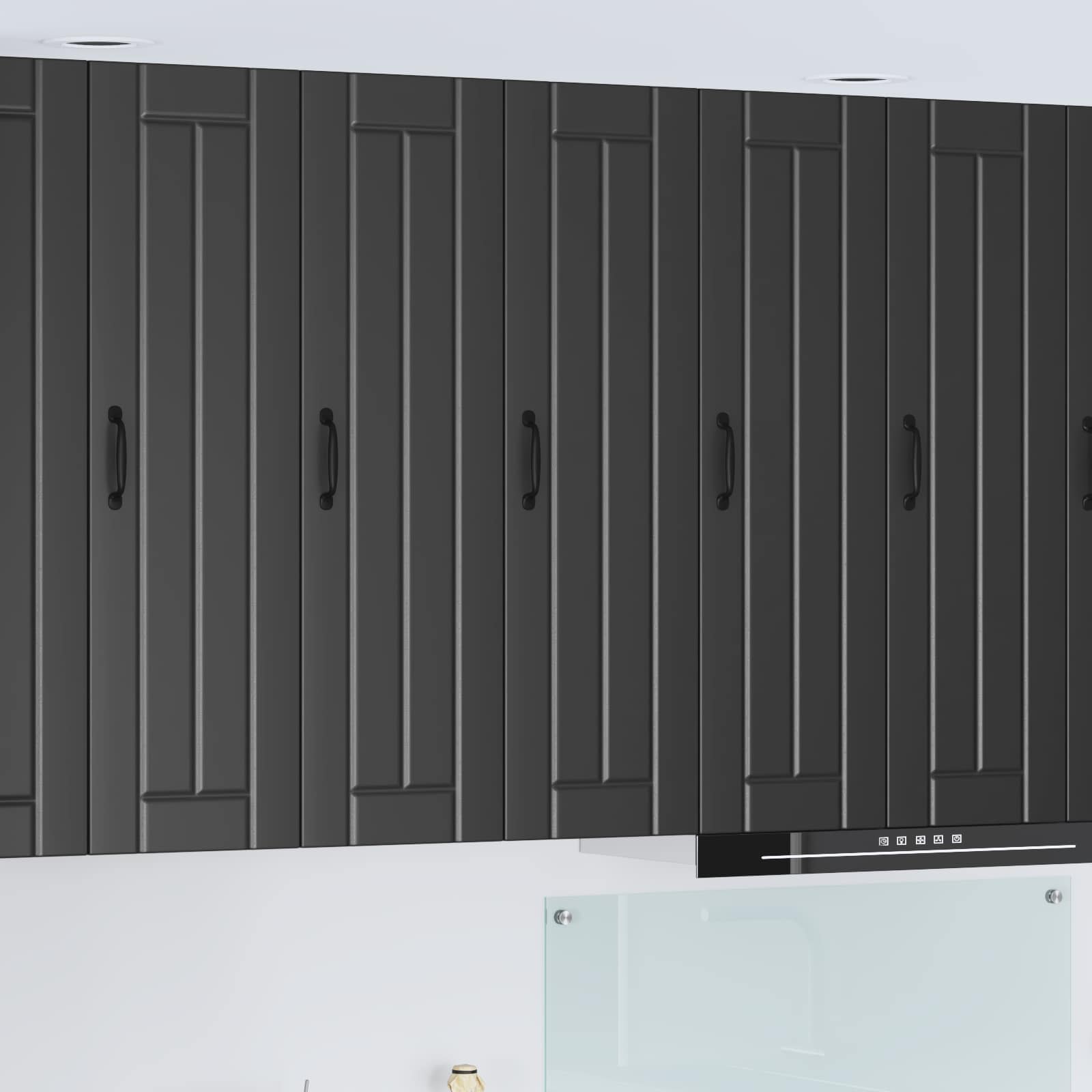 vidaXL Wall Cabinet LUCCA Black 30 x 31 x 100 cm Engineered Wood 1
