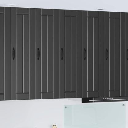 vidaXL Wall Cabinet LUCCA Black 30 x 31 x 100 cm Engineered Wood 1