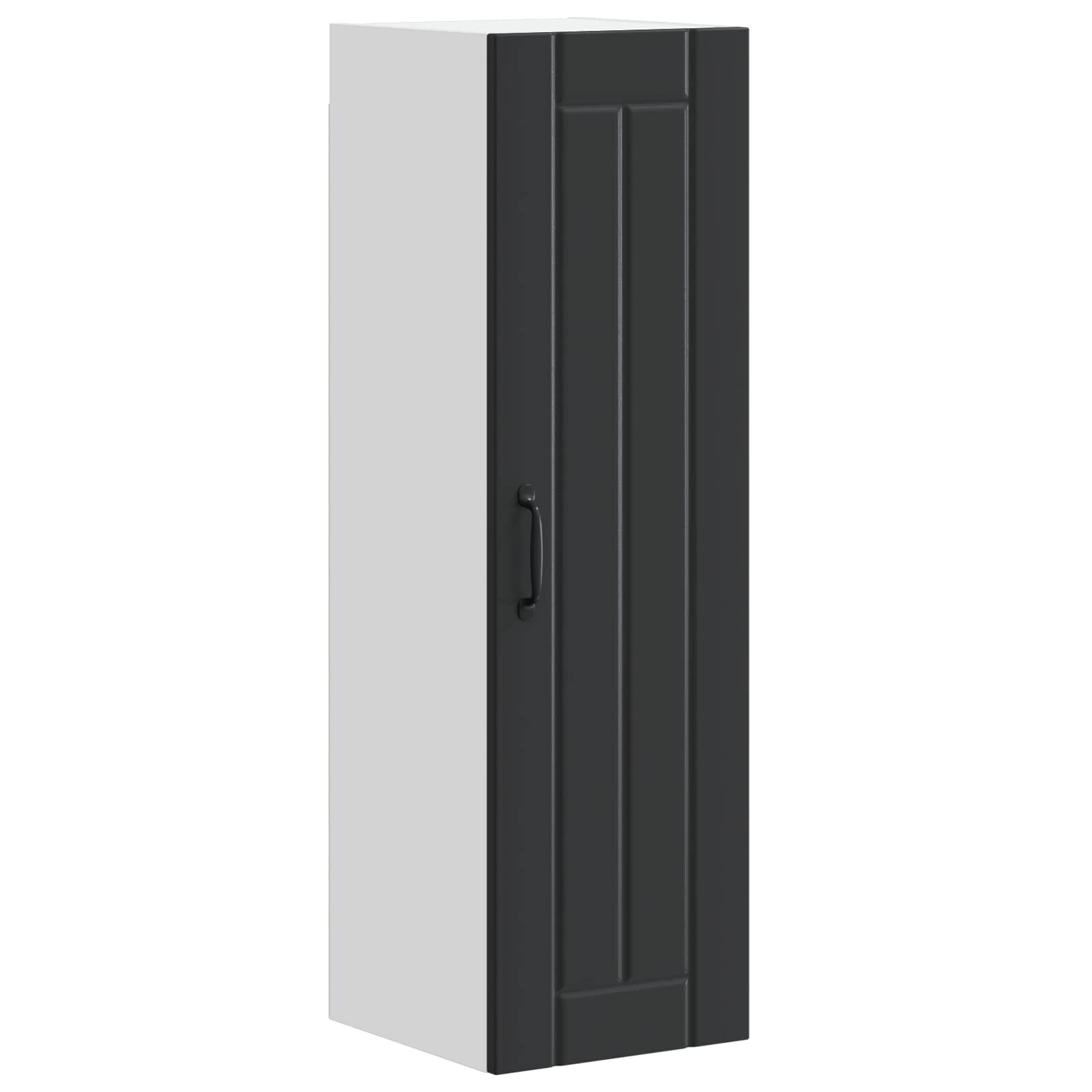 vidaXL Wall Cabinet LUCCA Black 30 x 31 x 100 cm Engineered Wood 2