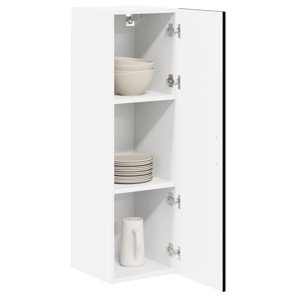 vidaXL Wall Cabinet LUCCA Black 30 x 31 x 100 cm Engineered Wood 3