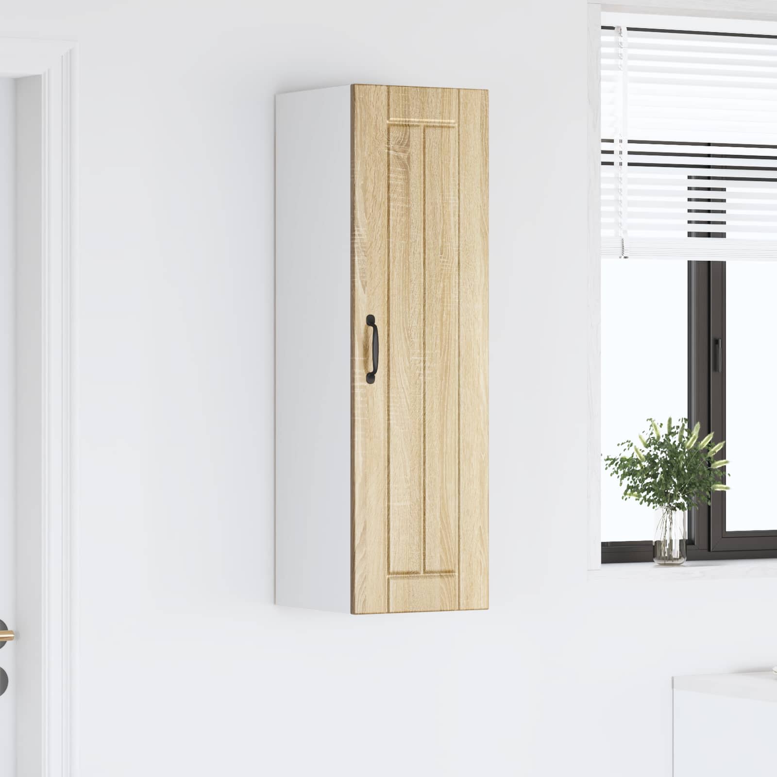 vidaXL Wall Cabinet LUCCA Sonoma Oak 30 x 31 x 100 cm Engineered Wood 4