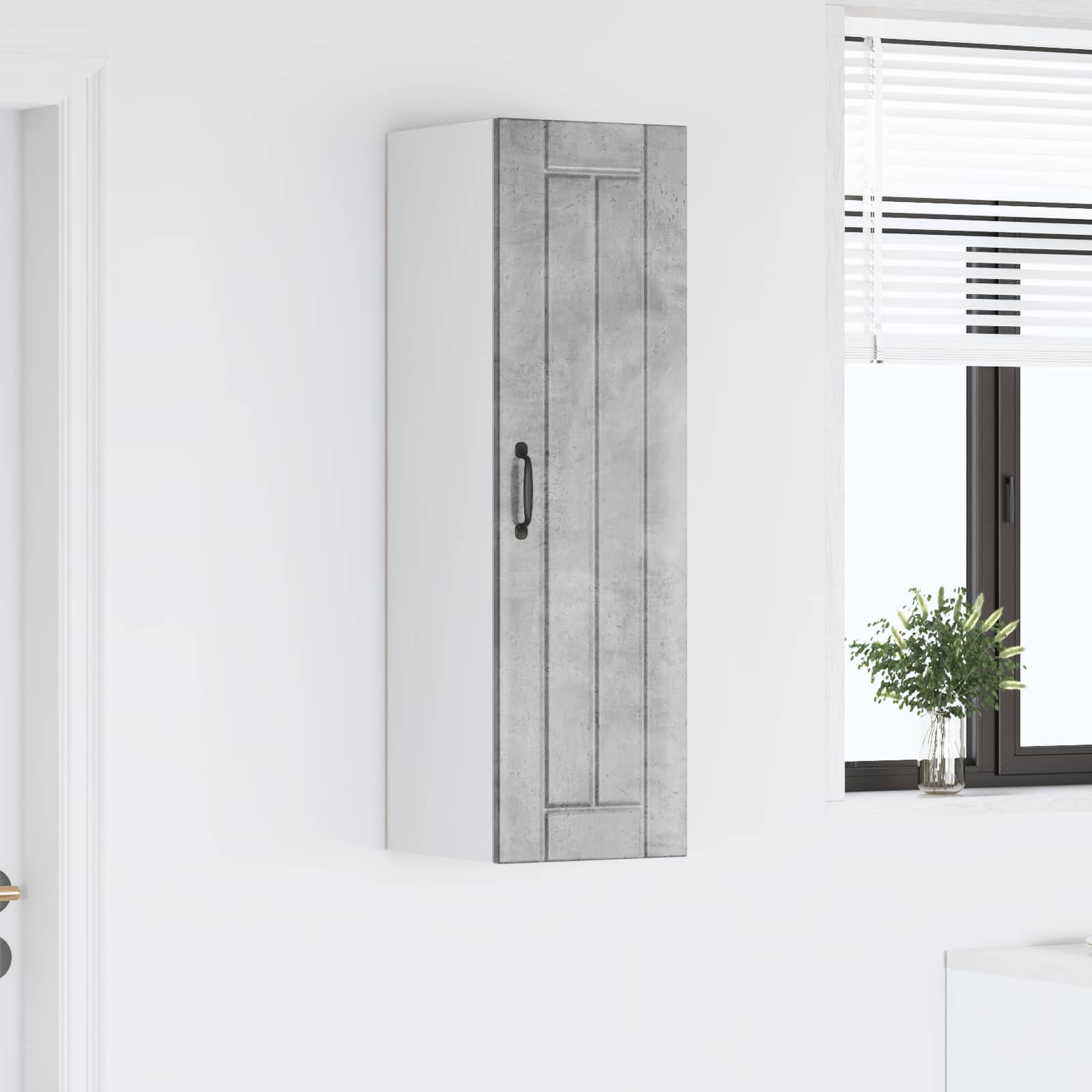 vidaXL Wall Cabinet LUCCA Concrete Grey 30 x 31 x 100 cm 4