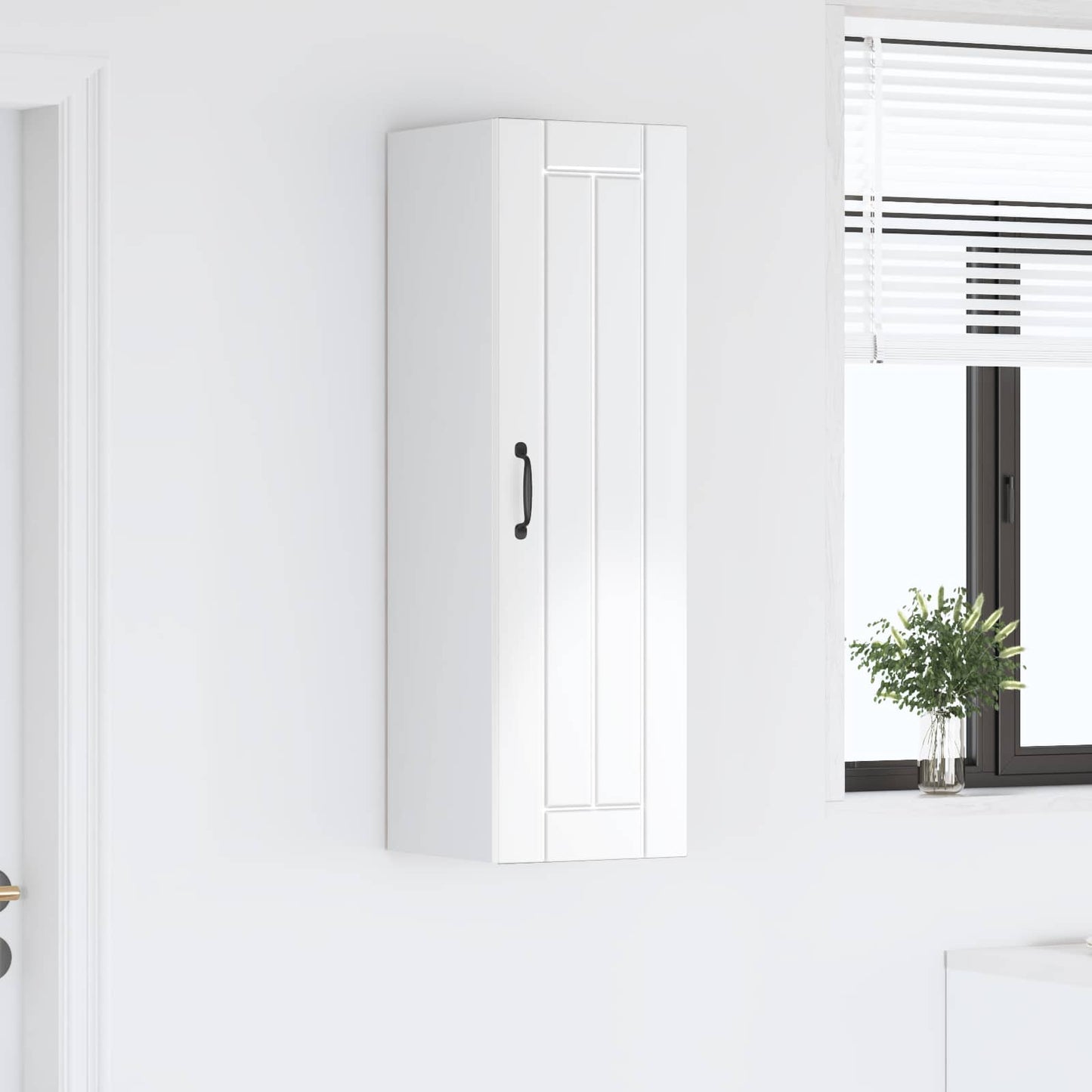 vidaXL Wall Cabinet LUCCA High Gloss White 30 x 31 x 100 cm 4