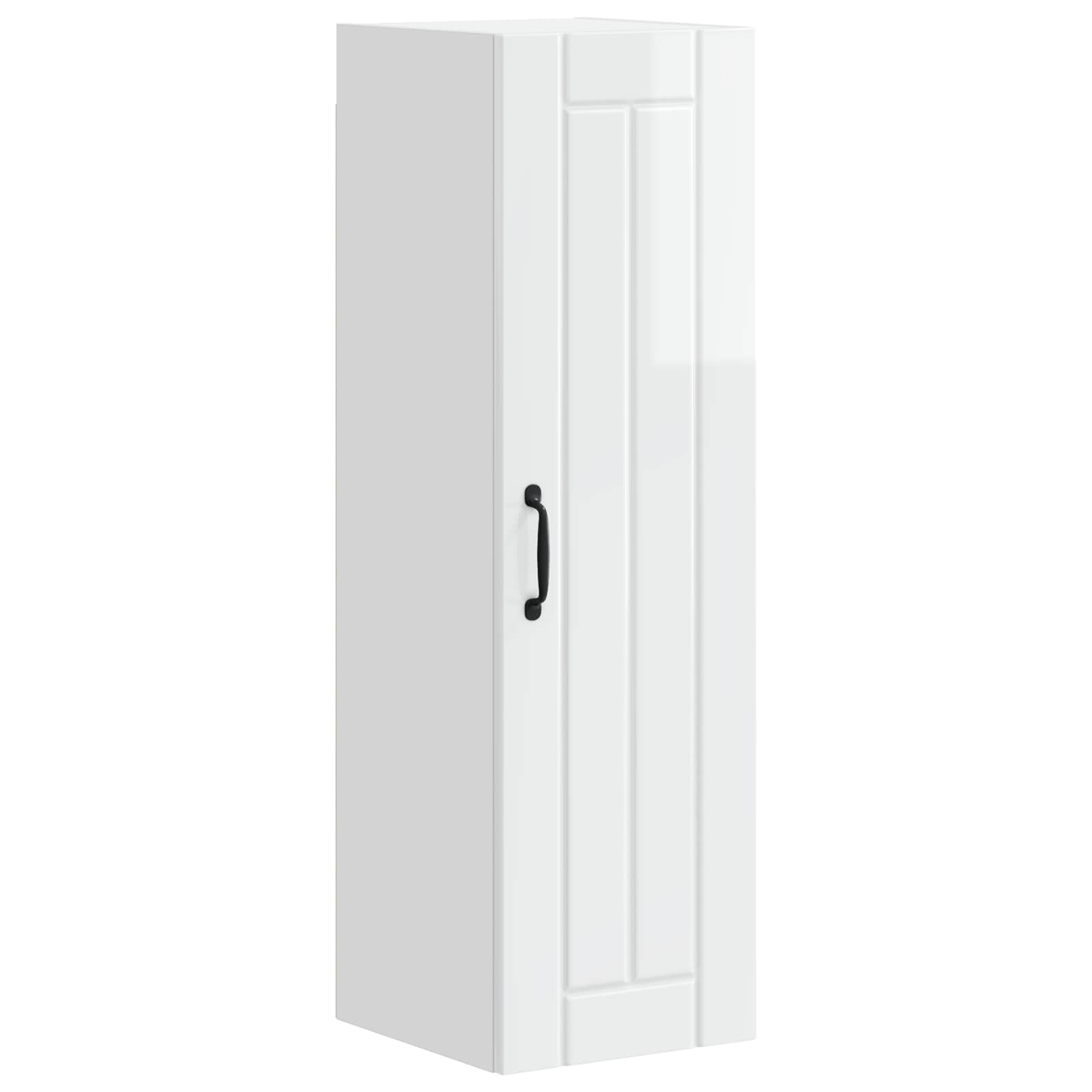 vidaXL Wall Cabinet LUCCA High Gloss White 30 x 31 x 100 cm 2