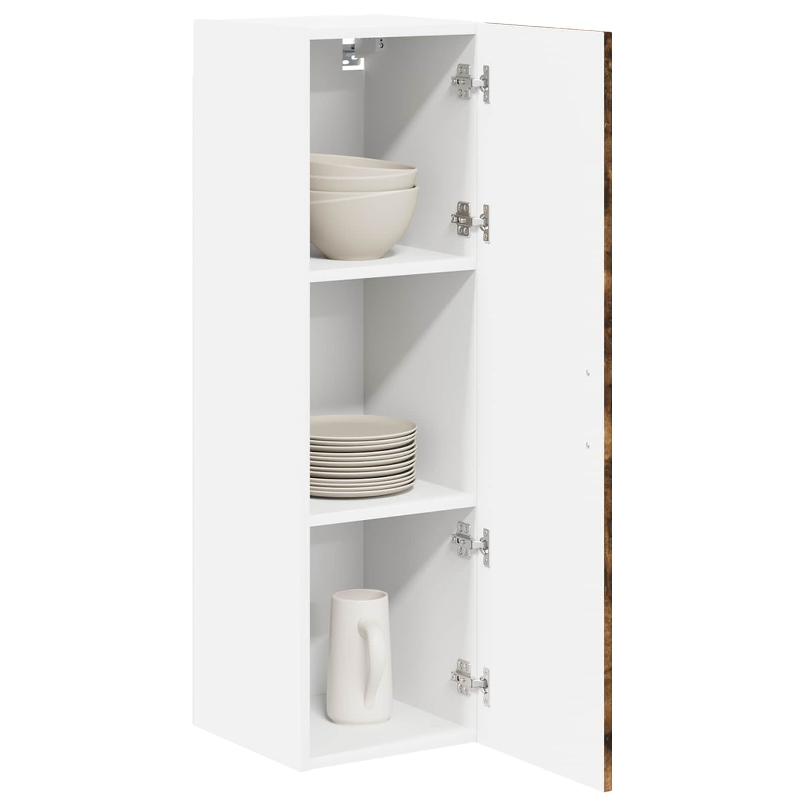 vidaXL Wall Cabinet LUCCA Smoked Oak 30 x 31 x 100 cm Engineered Wood 3