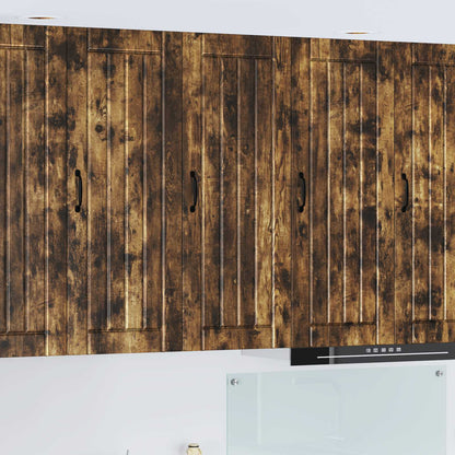 vidaXL Wall Cabinet LUCCA Smoked Oak 40 x 31 x 100 cm Engineered Wood 1