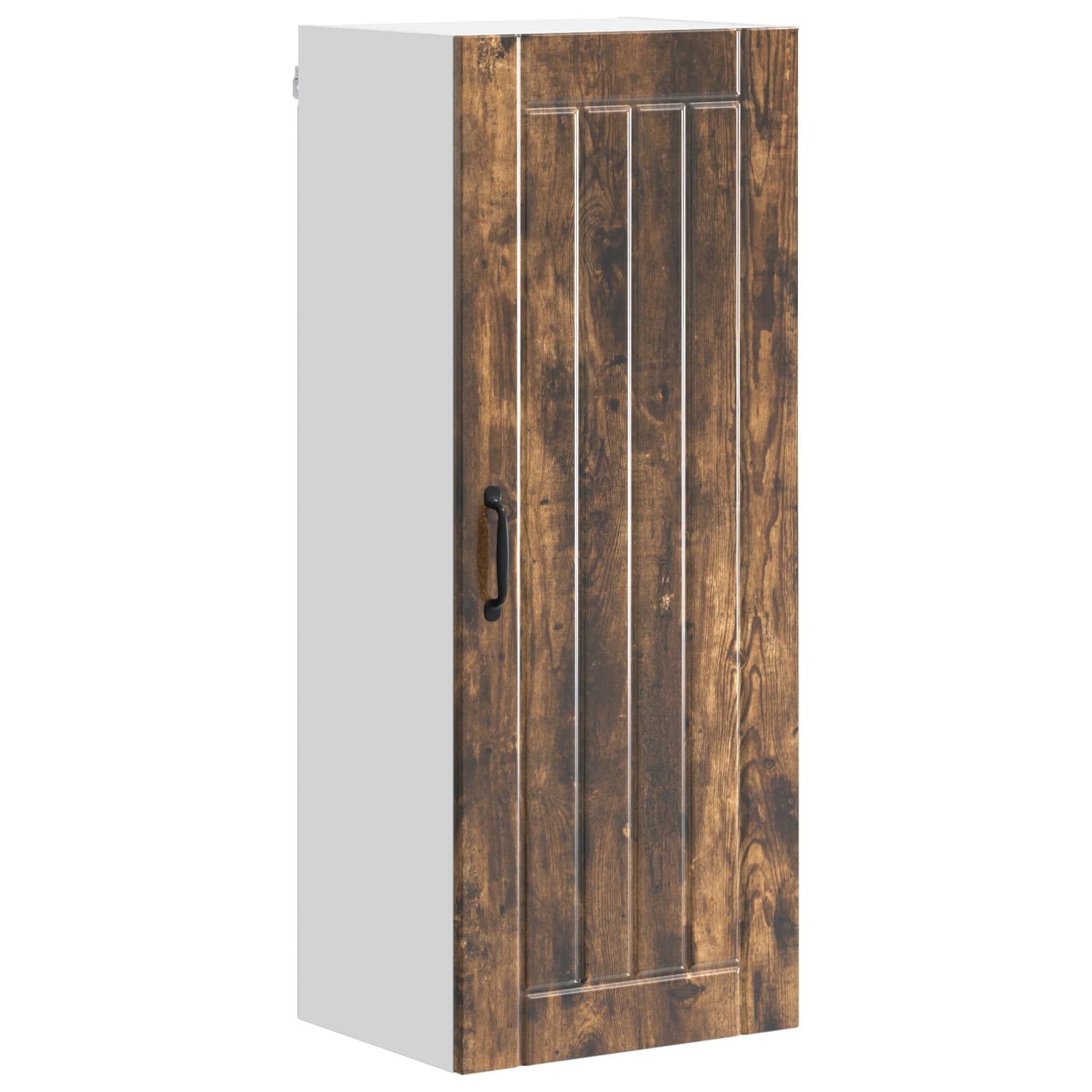 vidaXL Wall Cabinet LUCCA Smoked Oak 40 x 31 x 100 cm Engineered Wood 2